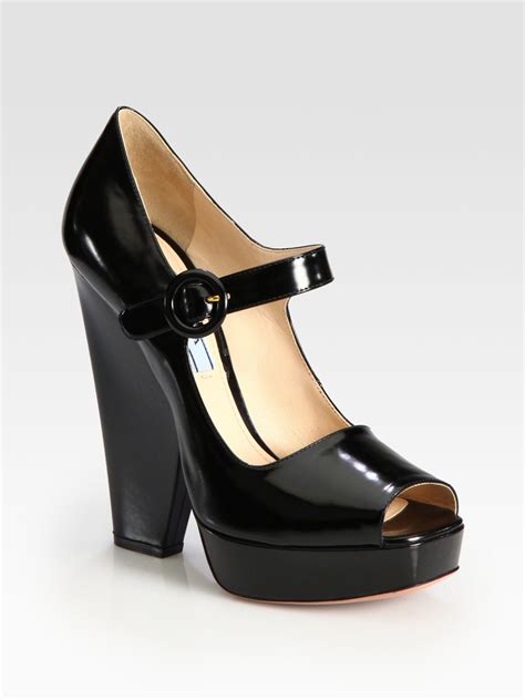 prada mary janes platform|Black Nappa Leather Mary Jane Pumps .